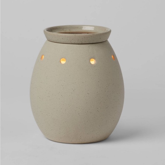 Ceramic Sanded Tabletop Wax Warmer and two 12-count scented melts NWOT - Picture 5 of 13